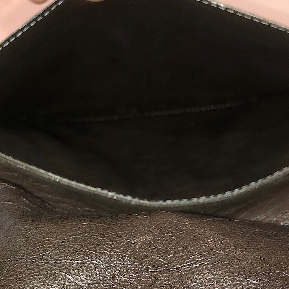 CHLOE ECLIPSE Logo Chocolate Brown Shoulder Bag with Exterior Zipper Pockets - Picture 16 of 16
